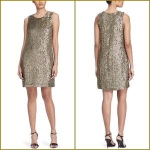 NWT Polo Ralph Lauren New Olive Gold Cocktail Dress